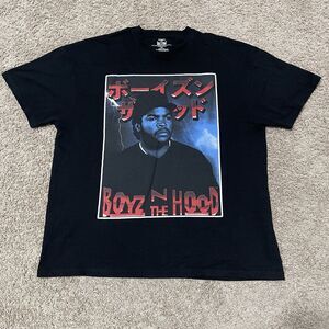 Ice Cube Shirt Womens 2X Black Boyz N The Hood Chinese Letters Front Graphics